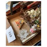 Figurines-candle holders- game lot