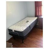 Adjustable bed base -single w/ mattress