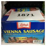 Libbys Vienna sausage 18 cans
