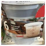 Cambro 6 qt 2- food storage containers
