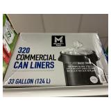 320 Commercial can liners 33 gal