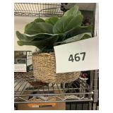Faux plant in basket