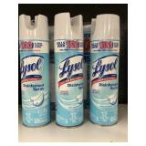 Lysol spray 3 cans
