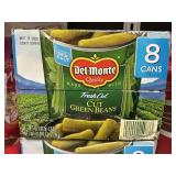 Del Monte cut green beans 8 cans
