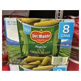 Del Monte cut green beans 8 cans