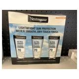 Neutrogena ultra sheer sunscreen 70spf 3 ct