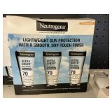 Neutrogena ultra sheer sunscreen 70spf 3 ct