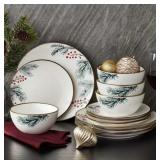 12-pc Stoneware Holiday  dinnerware set