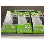 3-50ct Small trash bags Glad Gain 160 bags