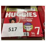 Huggies 96 diapers size 7