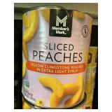 Sliced peaches 104 oz