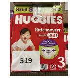 Huggies 192 diapers size 3