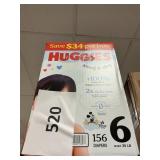 Huggies 156 diapers size 6