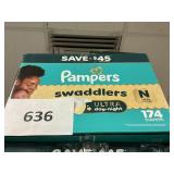 Pampers 174 diapers size N