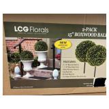 LCG Florals 2-pack 15in Boxwood balls