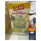 Glad force flex tall kitchen trash bags lime 45ct