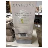 Casaluna firm memory foam & down alt pillow S/Q