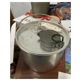 Camping pot-lid- compass- pin knife lot