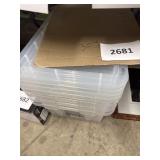 Clear storage totes & lids 4 ct 60qt