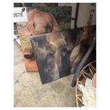 Canvas Elephant wall decor 2- pictures 24inx18in