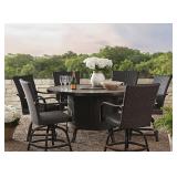 Heritage Coll 7-pc dining set w/ fire pit table
