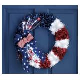 24in Sparkling tinsel wreath