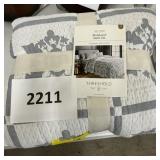 Threshold matelassee quilt set F/Q