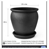 20in Umbrella stand planter w/ saucer