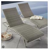 Olympus Coll 2-pack padded wicker chaise