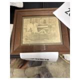 Vintage lady/bath picture 9inx10in