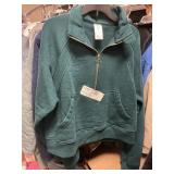 Womens fleece half zip pullover M