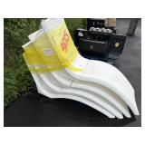 4-White pool lounger-MUST Take all skid lot