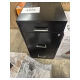 3- Drawer metal black file cabinet