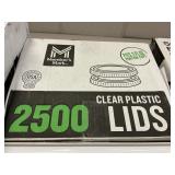 Clear plastic lids 2500ct