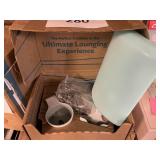 Ultimate lounge chair head rest- cup holder set