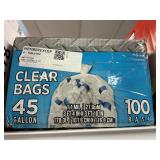 Clear bags 45 gal 100 ct