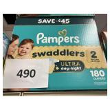 Pampers 180 diapers size 2