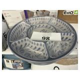 Lazy mary serving dish w/ lid