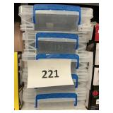 5 ct Clear stackable document totes