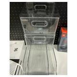 4- Claer organizer bins