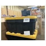 2- Black & yellow totes & lids 3ftx22in