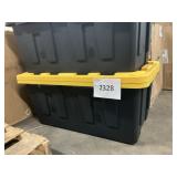 2- Black & yellow totes & lids 3ftx22in