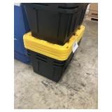 4 ct Black & yellow totes & lids 30inx20in