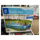 Inflatable family pool 10 ft long