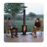 Wood pellet patio heater