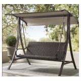 Homewood Coll 3-person wicker swing
