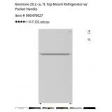 Kenmore refrigerator -white 20.2 cu ft