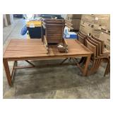 Amazonia Wooden outdoor table & 10 chairs set