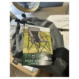 Gray hard arm chair