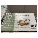 Premium NB diapers 102 ct